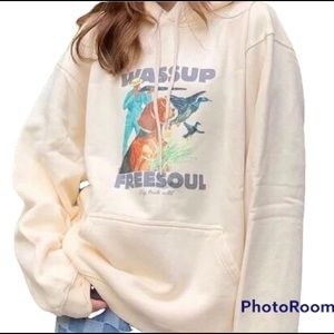 Cream color cozy unisex sweater